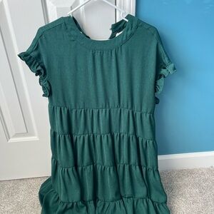 Emerald green mini dress
